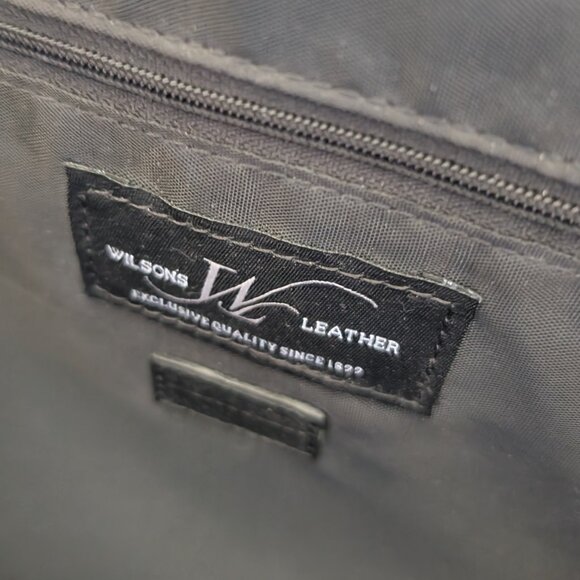 Beautiful Vintage Wilson's Black Leather Laptop Bag in great condition - Picture 11 of 16